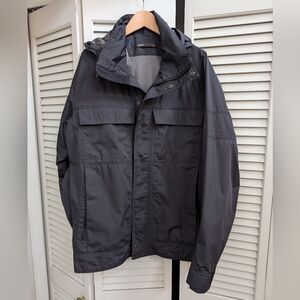 Nau Men's Hooded Rain Jacket - Black